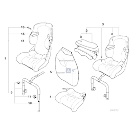 Poszycie oparcia BMW Junior Seat - 82129408964