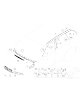 Osłona ramy szyby drzwi prz. prawych - 51332695284