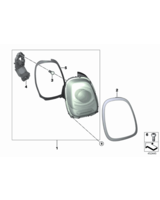 Pierścień ozdobny lampy tył prawy chrom MINI F55 F56 F57 - 63217351432