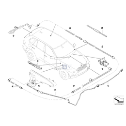 Nozzle chain, windscreen washer system - 61667275176