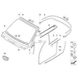 Uszczelka panelu szyby przedniej - 51767164997