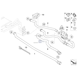 Przewód chłodnica-zawór wodny - 64216910758