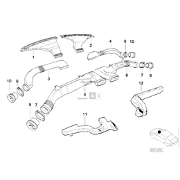 Kanał grzewczy lewy BMW E31 840 850 - 64221940831