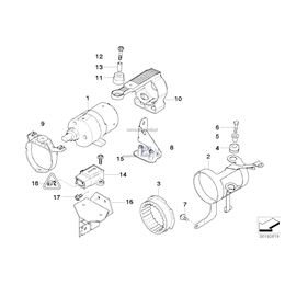 Uchwyt tylny pompy doładowującej - 34511165179