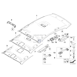 Uchwyt do uchwytu dla pas., tylny lewy - 51167119419