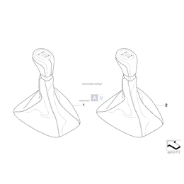 Uchwyt dźw. zm. bieg. z klamrą chrom. - 25110415243