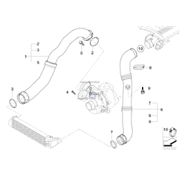 Przewód powietrza doładowującego BMW E46 318d 320d 320Cd 320td 318td M47N - 11617799397