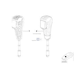Uchwyt dźwigni zmiany bieg., drewn. - 25168022105