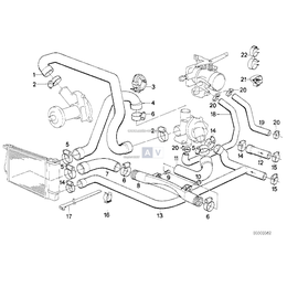 Przewód elastyczny układu chłodzenia BMW E34 520i 525i M20 - 11531722486