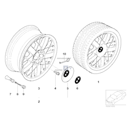 Z EH2 Hump, Obręcz koła aluminiowa, dwuczęściowa - 36116751360