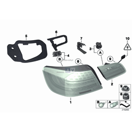 Uszczelka lampy tyln. w pokr. bag. prawa - 63217274616