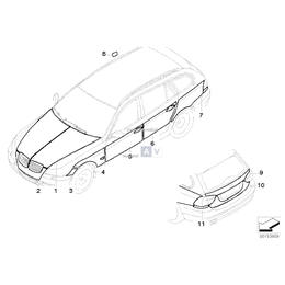 Folia samoprz. zderzaka tylna prawa - 51147172118