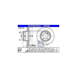 TARCZA HAM. BMW P. 5/6 (E24/E28) 2,8-3,4 82-89