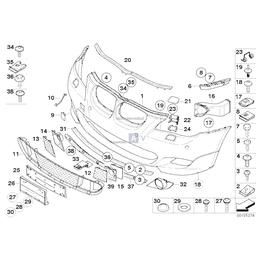 Kratka zderzaka M przód prawa BMW E60 E61 520 523 525 528 530 535 540 545 550 - 51117897184