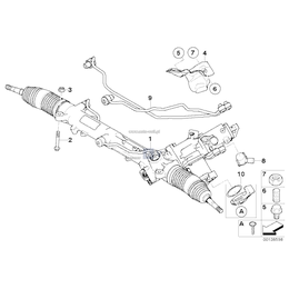 Kpl. przew. rurk., active steering, pasuje tylko do - 32106769414