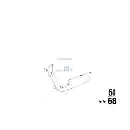 Podłokietnik, czarny, tylny prawy - 51421813964