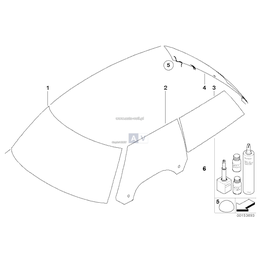 Szyba boczna czarna prawa - 51372751628
