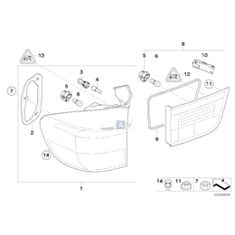 Uszczelka lampy tyln. w pokr. bag. prawa - 63217288974