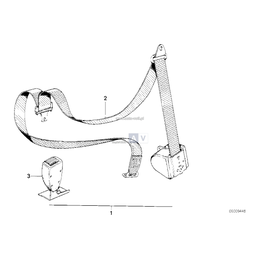 Pas bezpieczeństwa tylny prawy - 72111875248