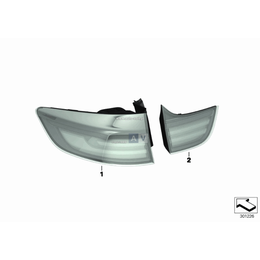 Lampa na pokrywie bagażnika prawa - 63217295006