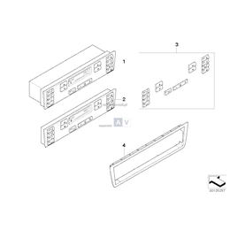 Panel obsługi automatycznej klimatyzacji - 64116927898