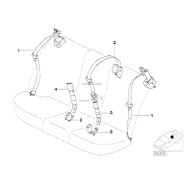 Zaczep pasa bezpieczeństwa, tylny,prawy - 72118176516