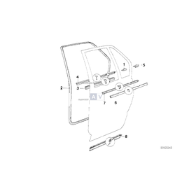 Listwa ochronna tylna prawa - 51221944718