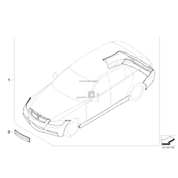 Kanał powietrza hamulca przedni prawy - 51747891380