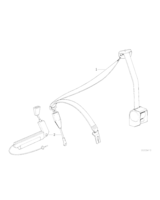 Pas bezpieczeństwa na napinaczem, prawy - 72118139808