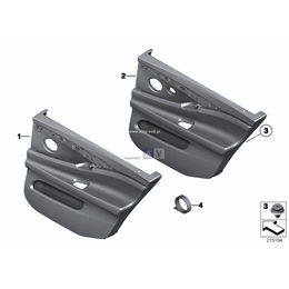 Tapicerka drzwi tylna prawa - 51427261010