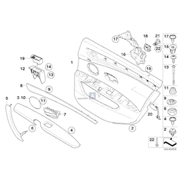 Tapicerka drzwi tylnych, materiał,prawa - 51426984326