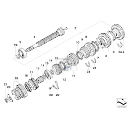 Guide sleeve, 5th gear - 23231478377