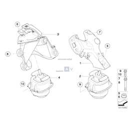 Rubber mounting - 22116780259