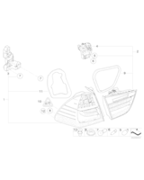 Lampa tylna w błotniku lewa - 63217289431