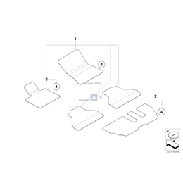 Dyw. podł. welur, 3. rząd siedzeń - 51477250428