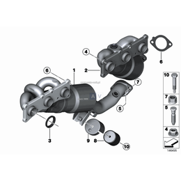 AT-Kolektor wydech. z katalizatorem - 18407646697