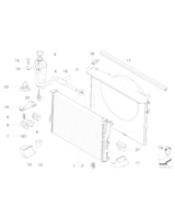 Osłona wentylatora chłodnicy BMW E31 840i E39 535i 540i E38 730i 735i 740i 750i - 17101440252