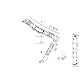 Płyta deformacyjna słupka A dolna - 51436980265