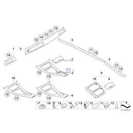 Listwa ozdobna tabl. przyrz., prawa - 51459171169