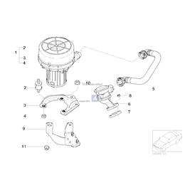 Przewód elastyczny ciśnieniowy BMW E46 318 316 - 11727510428