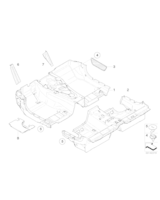 Siatka przedniej wykładziny podłogowej - 51477145131