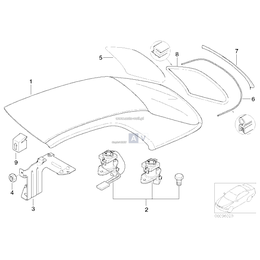 Uszczelka ramy tylnej szyby Hardtopu - 54218228913