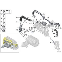 Przewód elastyczny od czujnika ciśnienia BMW E60 E70 E83 E87 E90 F01 F10 F11 F13 F15 F20 F25 F30 F45 F46 MINI F54 F55 F56 F60 G0