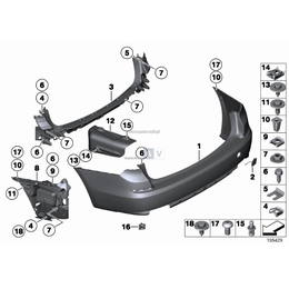 Prowadnica środkowa tylna - 51127201215