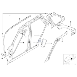 Kątownik połączeniowy dachu lewy - 41218262641