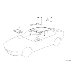 Hak podsufitki SCHWARZ BMW E31 840 850 - 51448152750