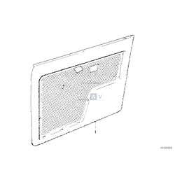 Tapicerka drzwi przednich,materiał,lewa - 51418106641