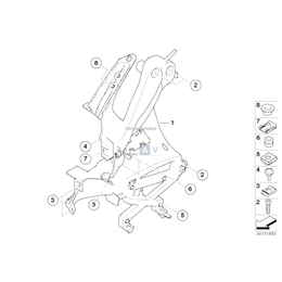Wspornik przedniego panelu prawy - 46637677762