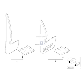 Fartuchy p/błotne tylne - 72608102199