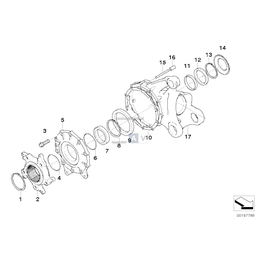 Pierścień uszczelniający zimering tył BMW K25 K26 K27 K28 K29 K40 K43 K44 - 33117679864